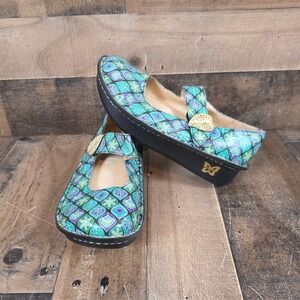 Alegria‎ Mary Jane Leather Paloma Teal Comfort Shoes PAL-399 EU 35 US 5-5.5